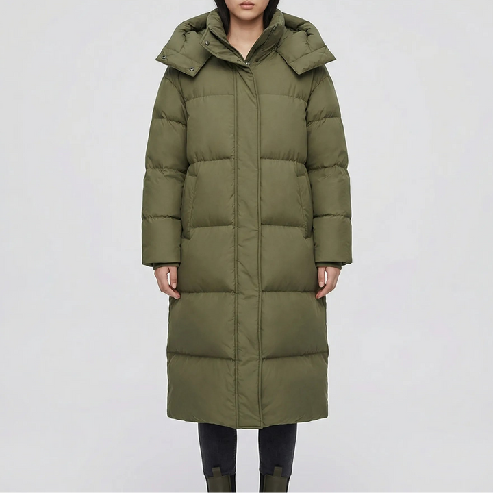 Chilluxe - Long Hooded Insulated Puffer Jacket