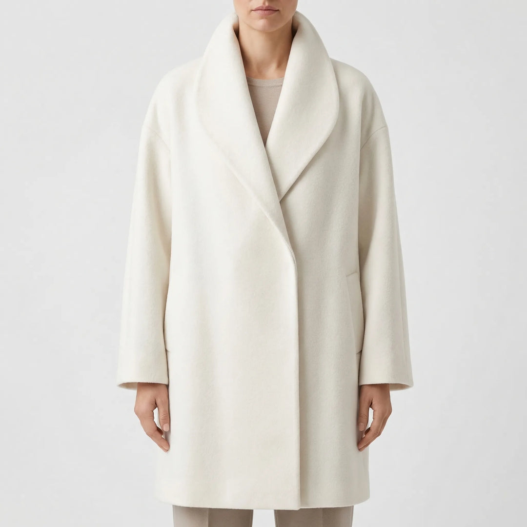 Clairette - Wide-Collar Hip-Length Women's Jacket