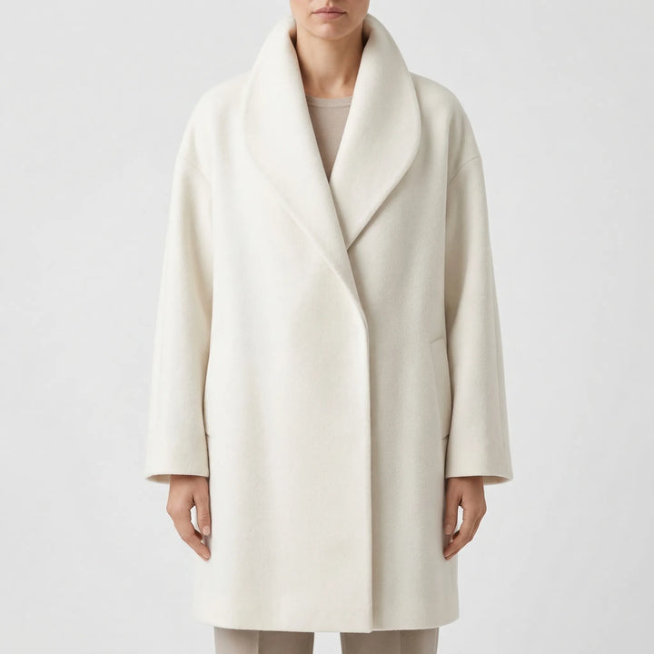 Clairette - Wide-Collar Hip-Length Women's Jacket