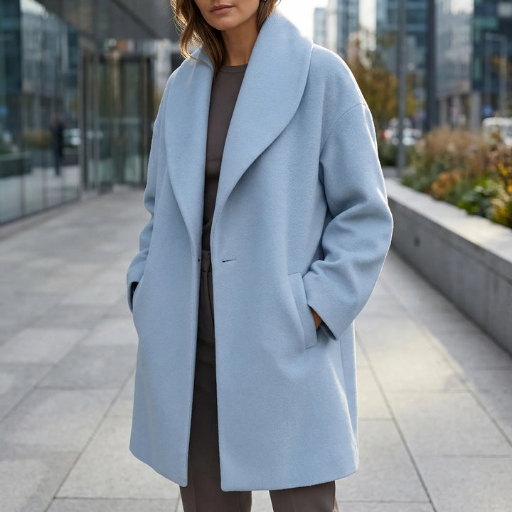 Clairette - Wide-Collar Hip-Length Women's Jacket