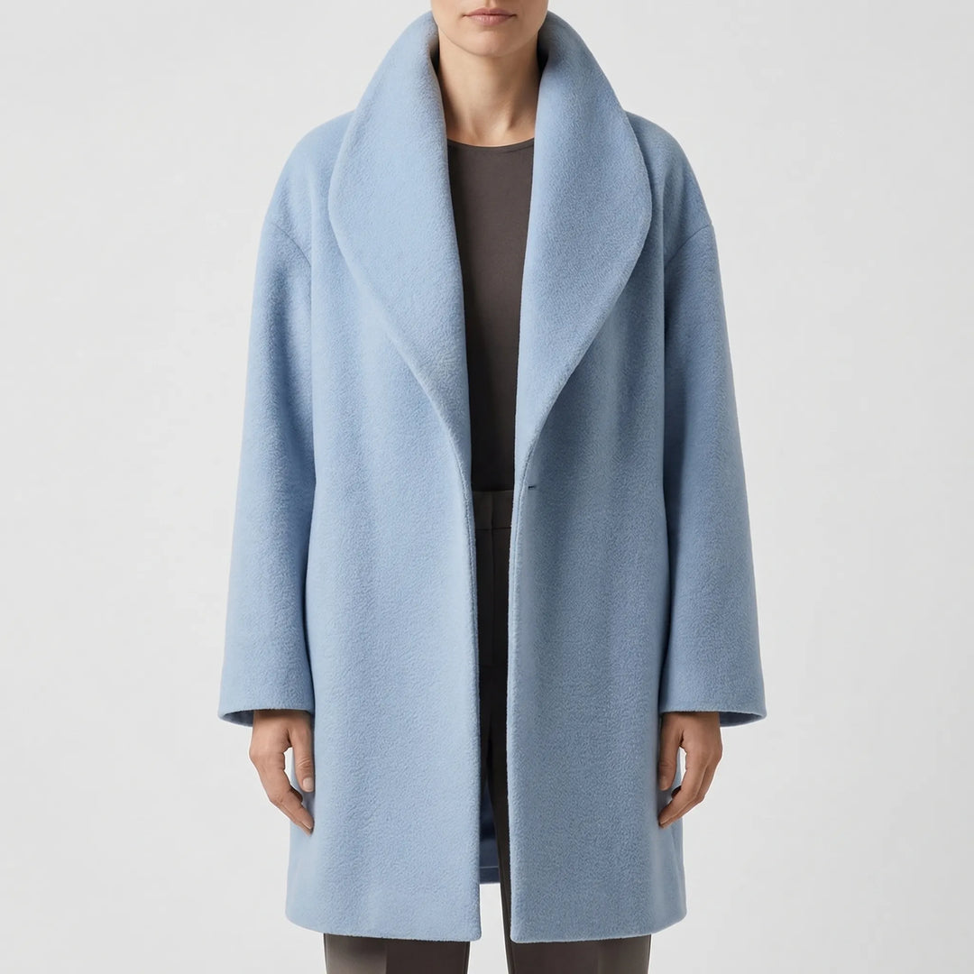 Clairette - Wide-Collar Hip-Length Women's Jacket