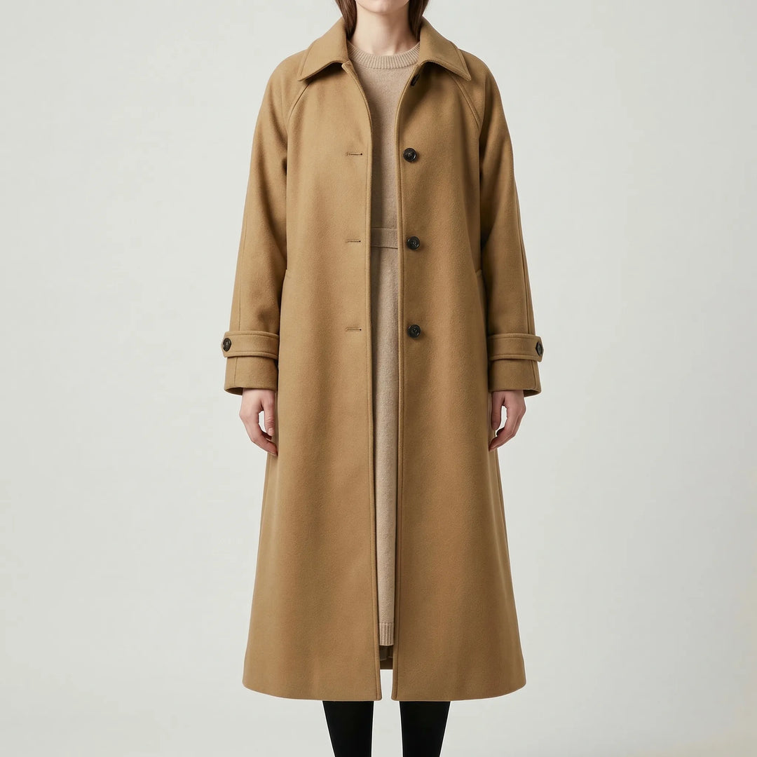 Clarinova - Longline Structured Button-Front Coat