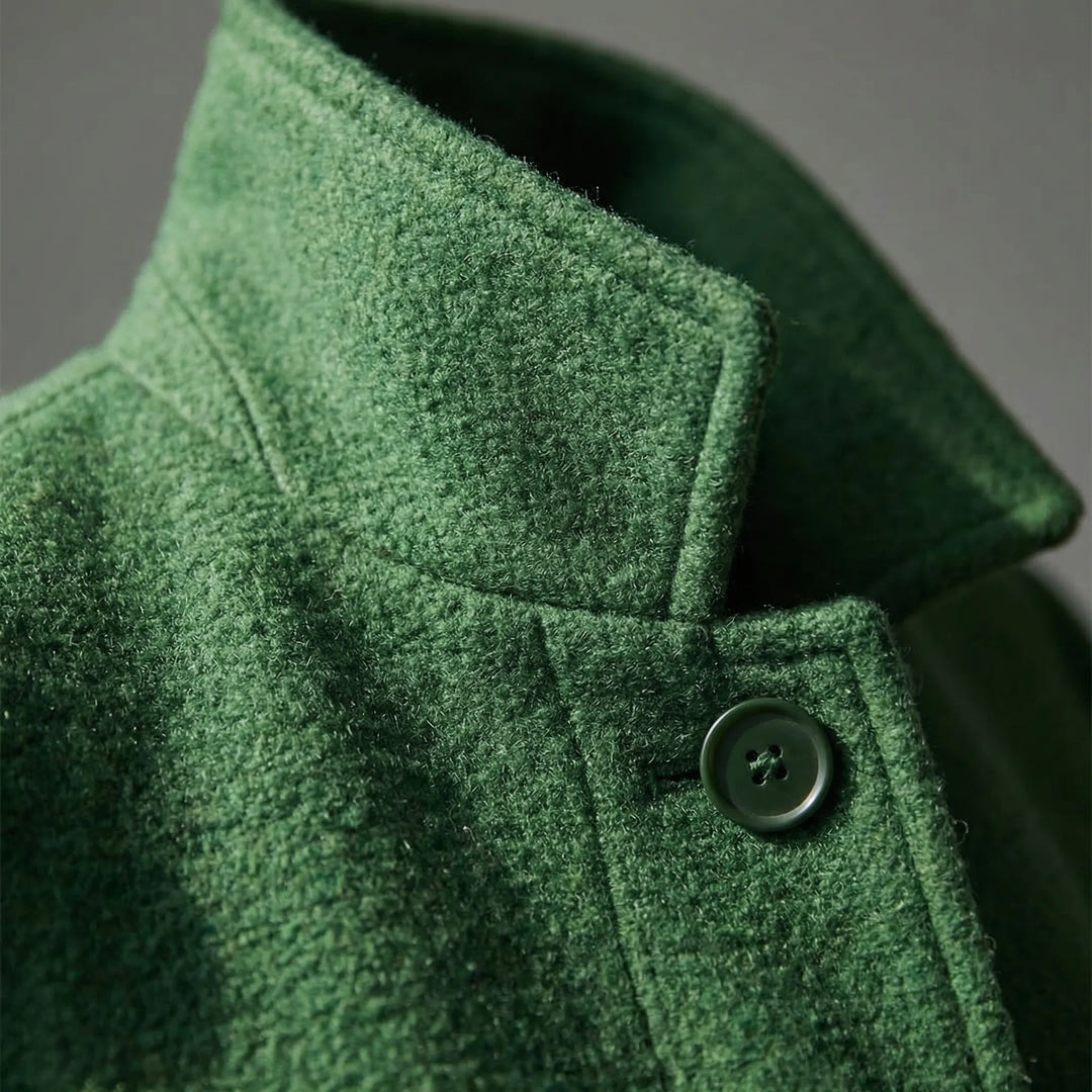 Clarique - Mid-Length Stand-Collar Women's Coat