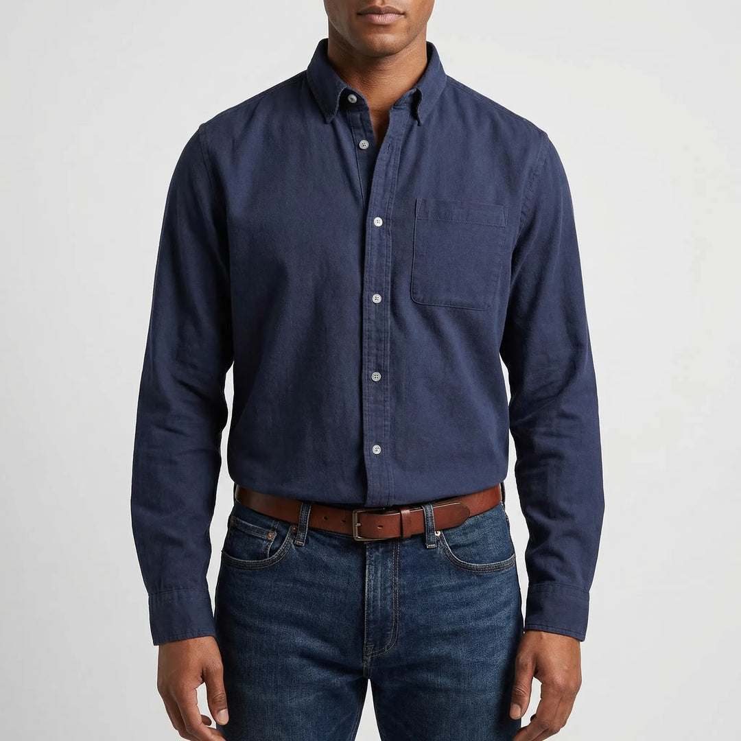 Clarvox - Regular Fit Solid Button-Up Shirt