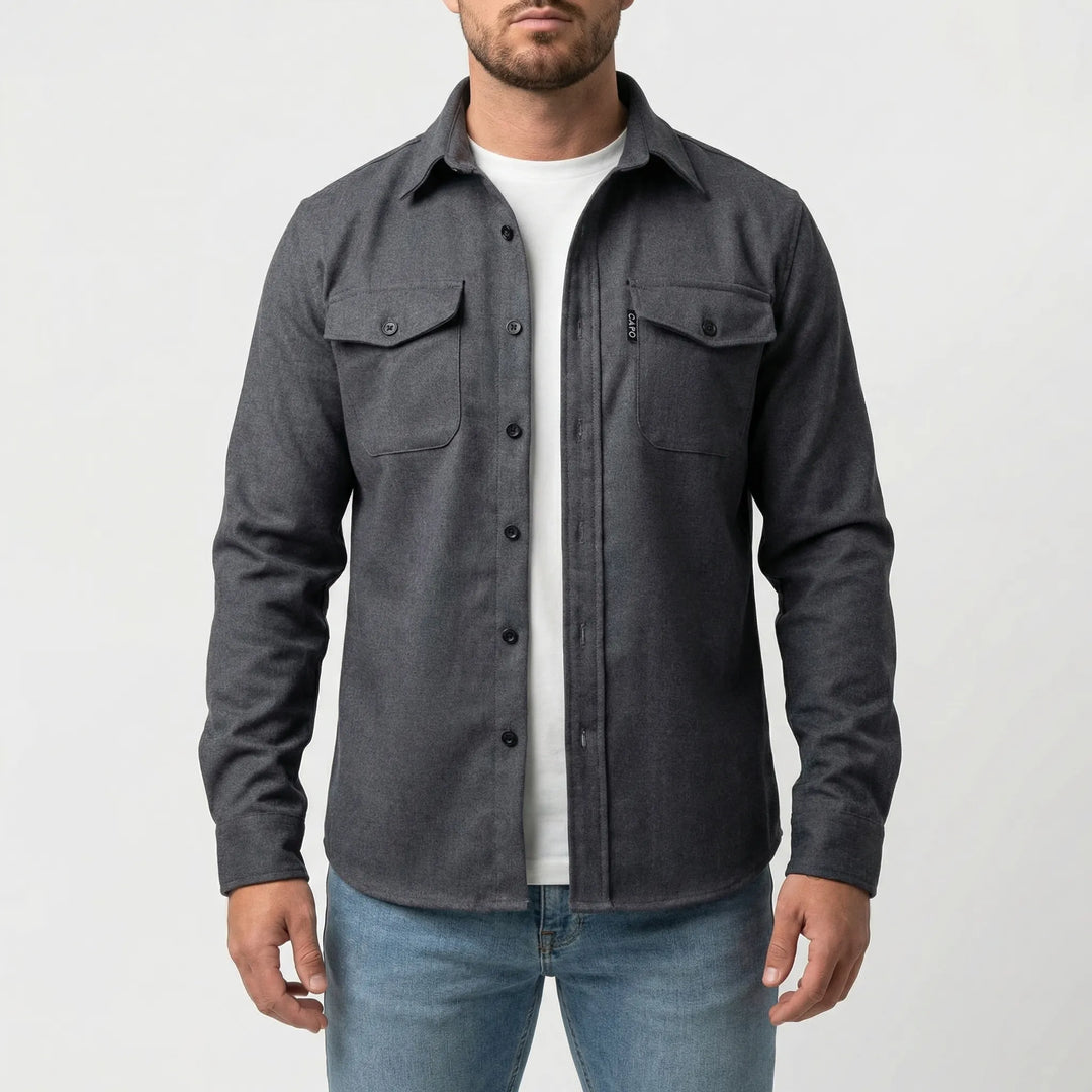 Classivo - Long Sleeve Button-Down Chest Pocket Shirt