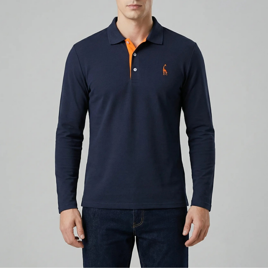 Collven - Long Sleeve Classic Collar Polo