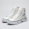 High-Top Lace-Up Canvas Sneaker