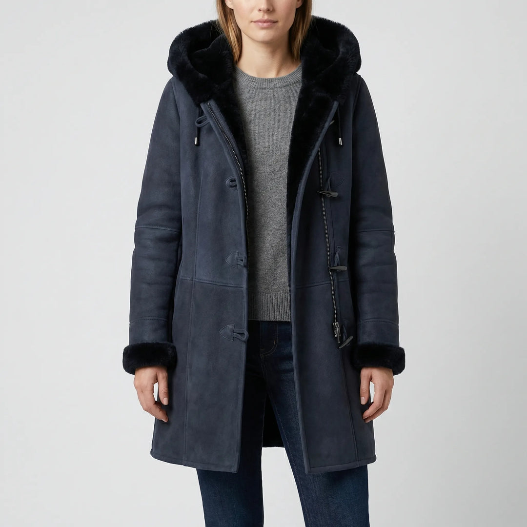 Colvara - Hooded Toggle-Closure Mid-Length Coat