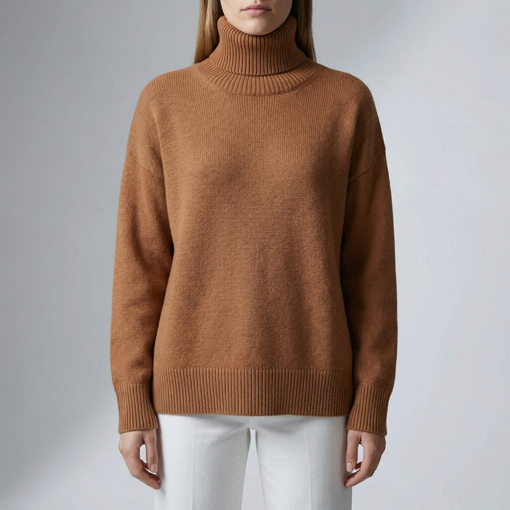 Colvene - Turtleneck Knit Sweater For Women