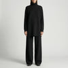 Turtleneck Sweater And Wide-Leg Pants Set