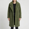 Long Open-Front Teddy Coat