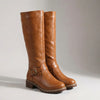 Knee-High Riding Boot With Buckle Detail