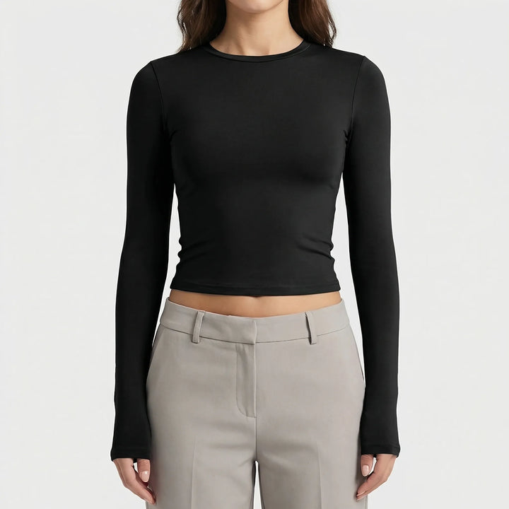 Crovella - Long Sleeve Cropped Tee