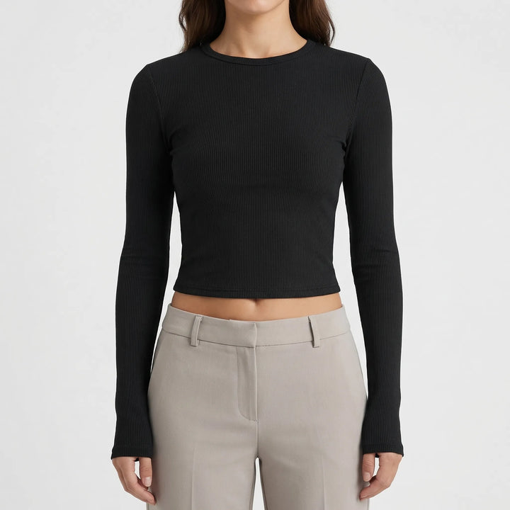 Crovella - Long Sleeve Cropped Tee