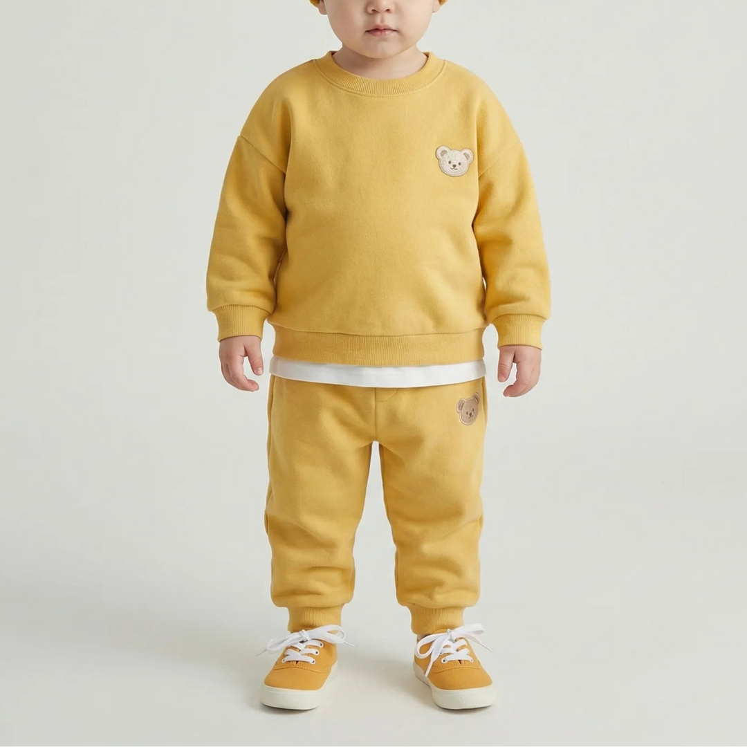 Cublyn - Bear Patch Toddler Sweatshirt Set