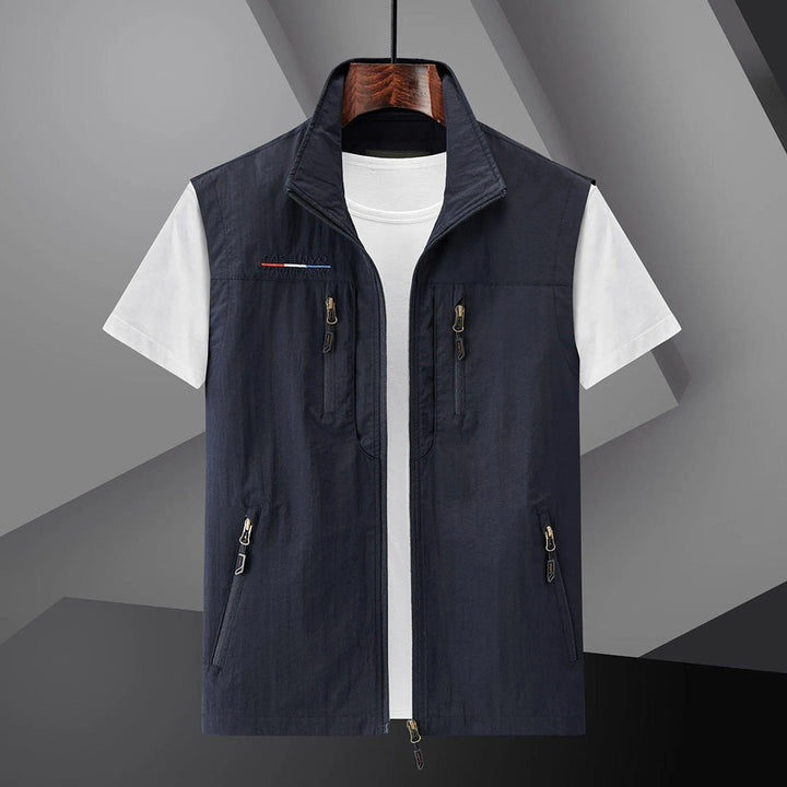 Multi-Pocket Utility Summer Travel Vest for Men