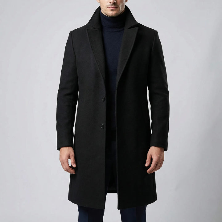 Dravecco - Longline Notch Lapel Overcoat