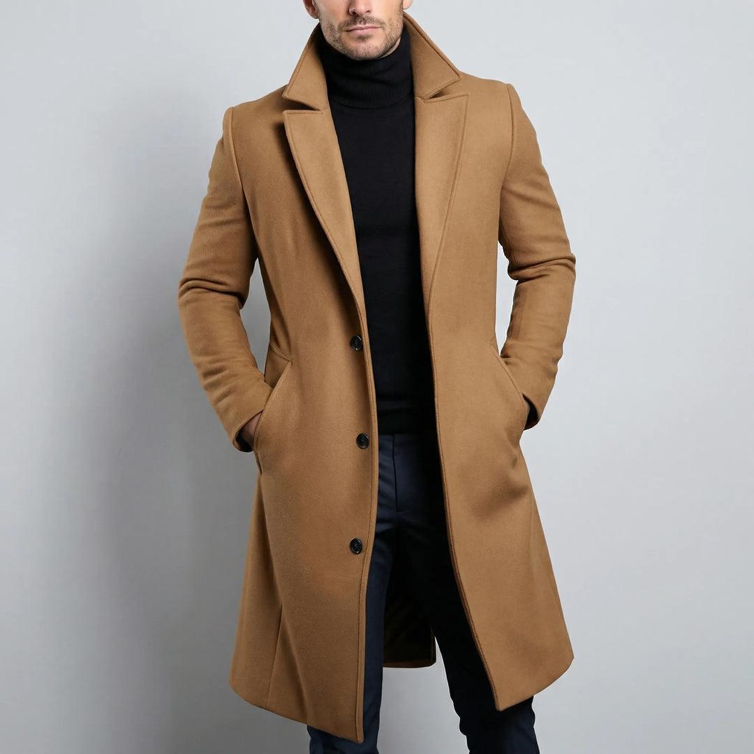 Dravecco - Longline Notch Lapel Overcoat