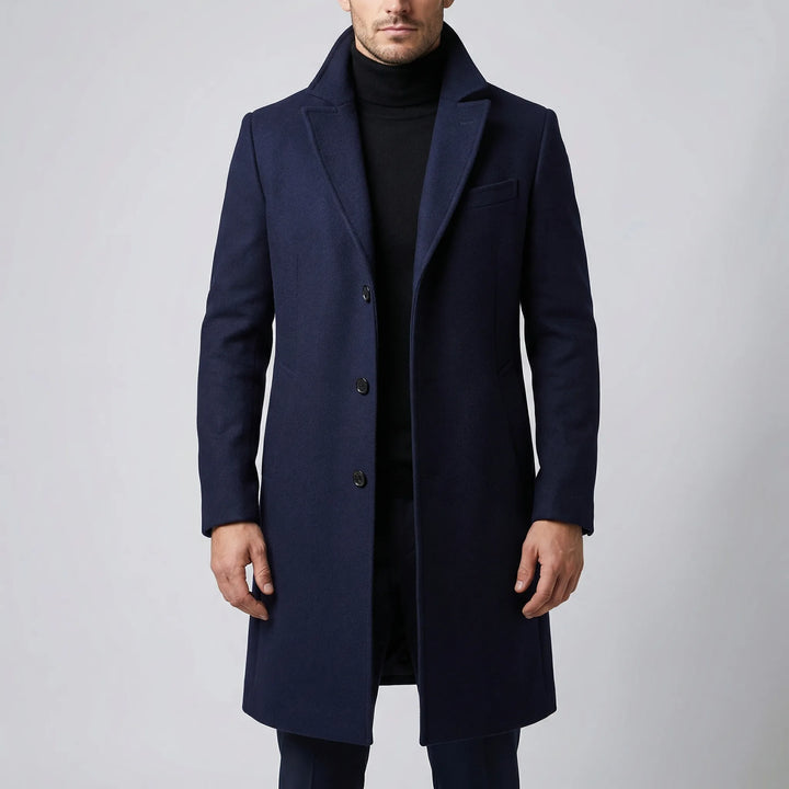 Dravecco - Longline Notch Lapel Overcoat
