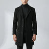 Single-Breasted Long Overcoat For Men
