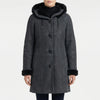 Hooded Toggle-Closure Duffle Coat for Women