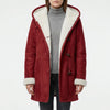 Hooded Toggle-Front Women's Coat