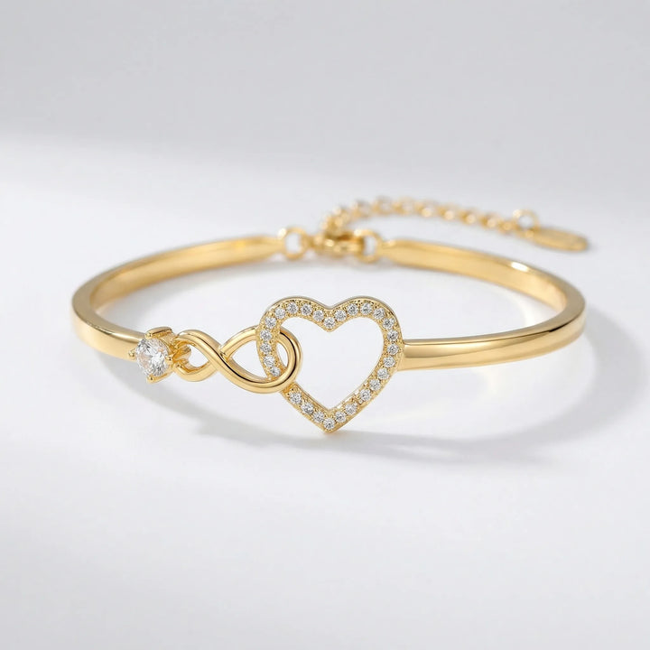 Eternova - Infinity Heart Motif Adjustable Bracelet