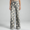 Full-Length Printed Wide-Leg Pants for Women