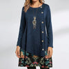 Women's Long Sleeve Floral Hem Mini Dress