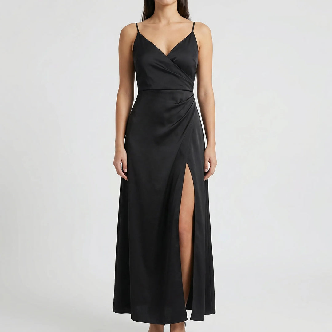 Florixa - Sleeveless Maxi Dress With Side Slit