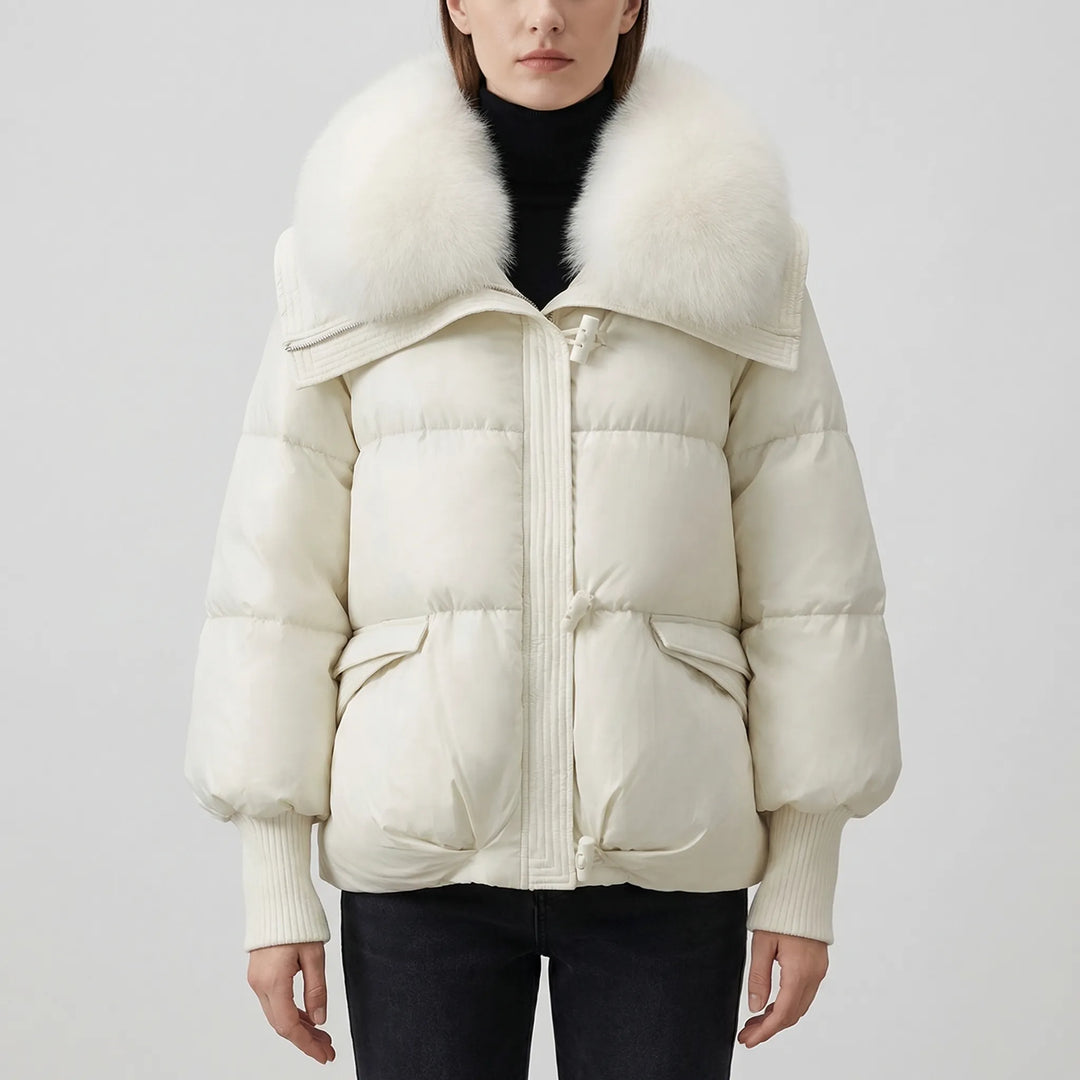 Flurova - Quilted Puffer Jacket With Fur Collar
