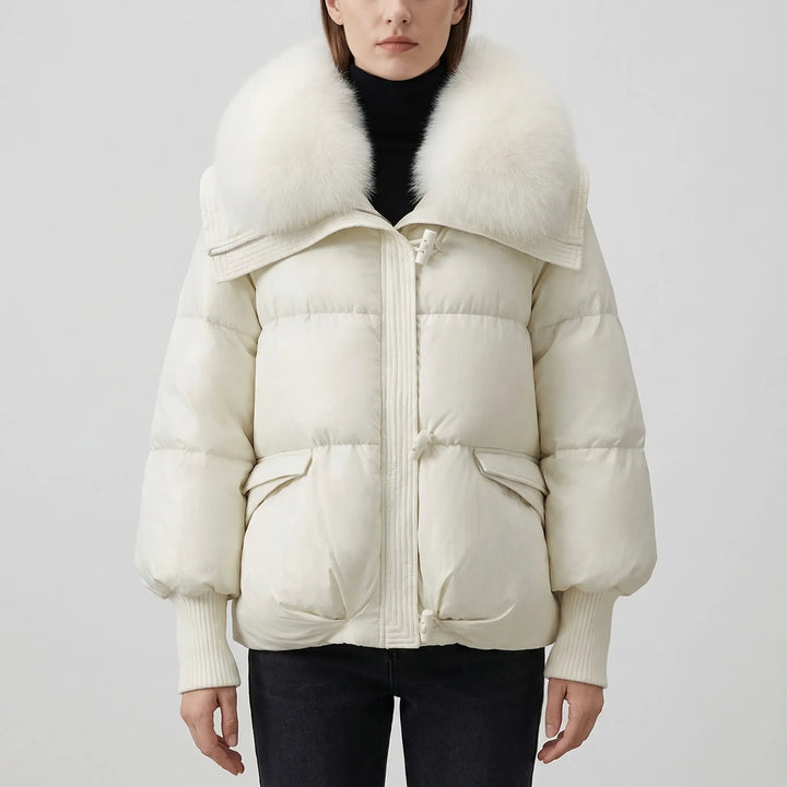 Flurova - Quilted Puffer Jacket With Fur Collar