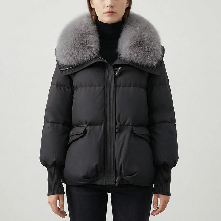 Flurova - Quilted Puffer Jacket With Fur Collar