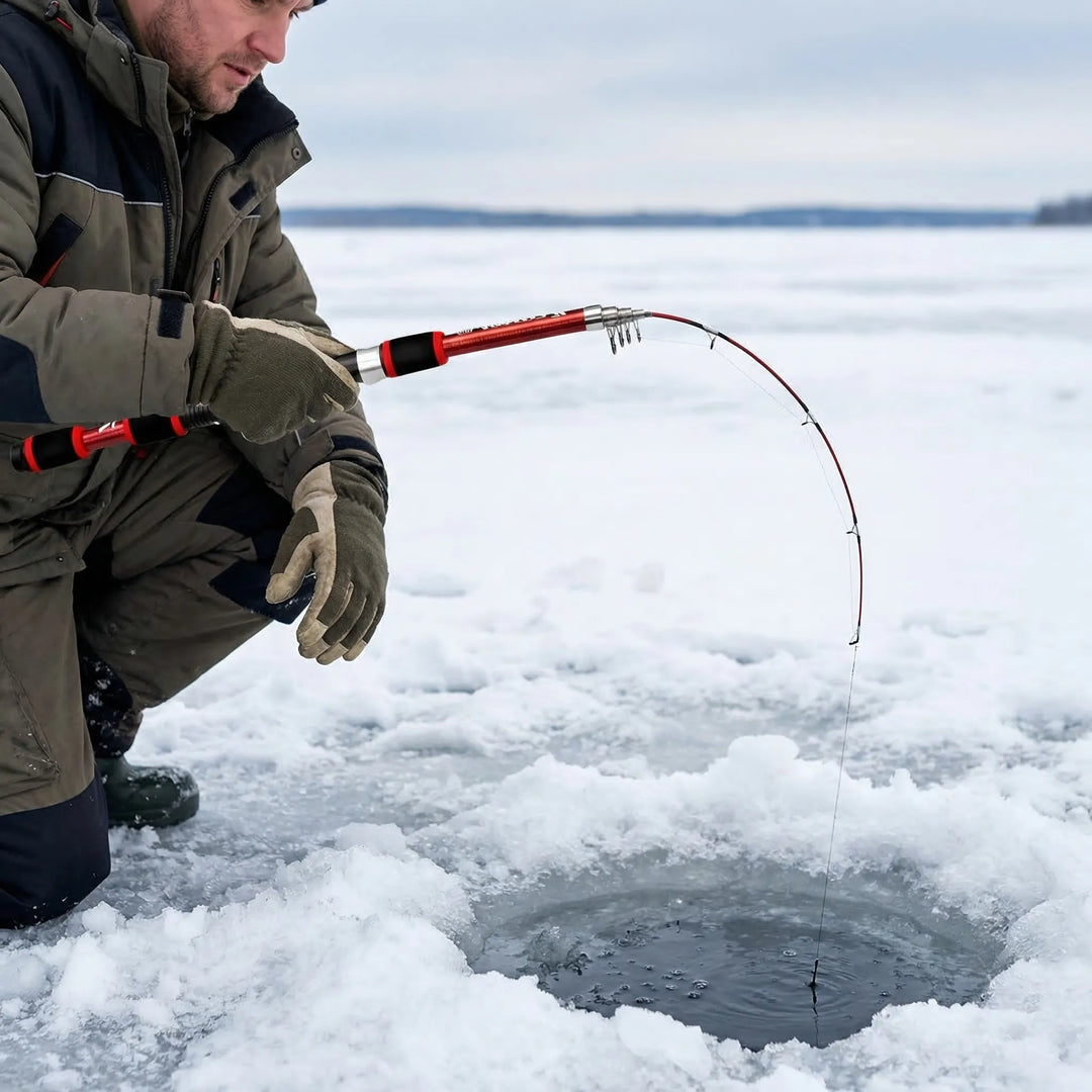 Frostika - Compact Ice Fishing Rod And Reel Combo