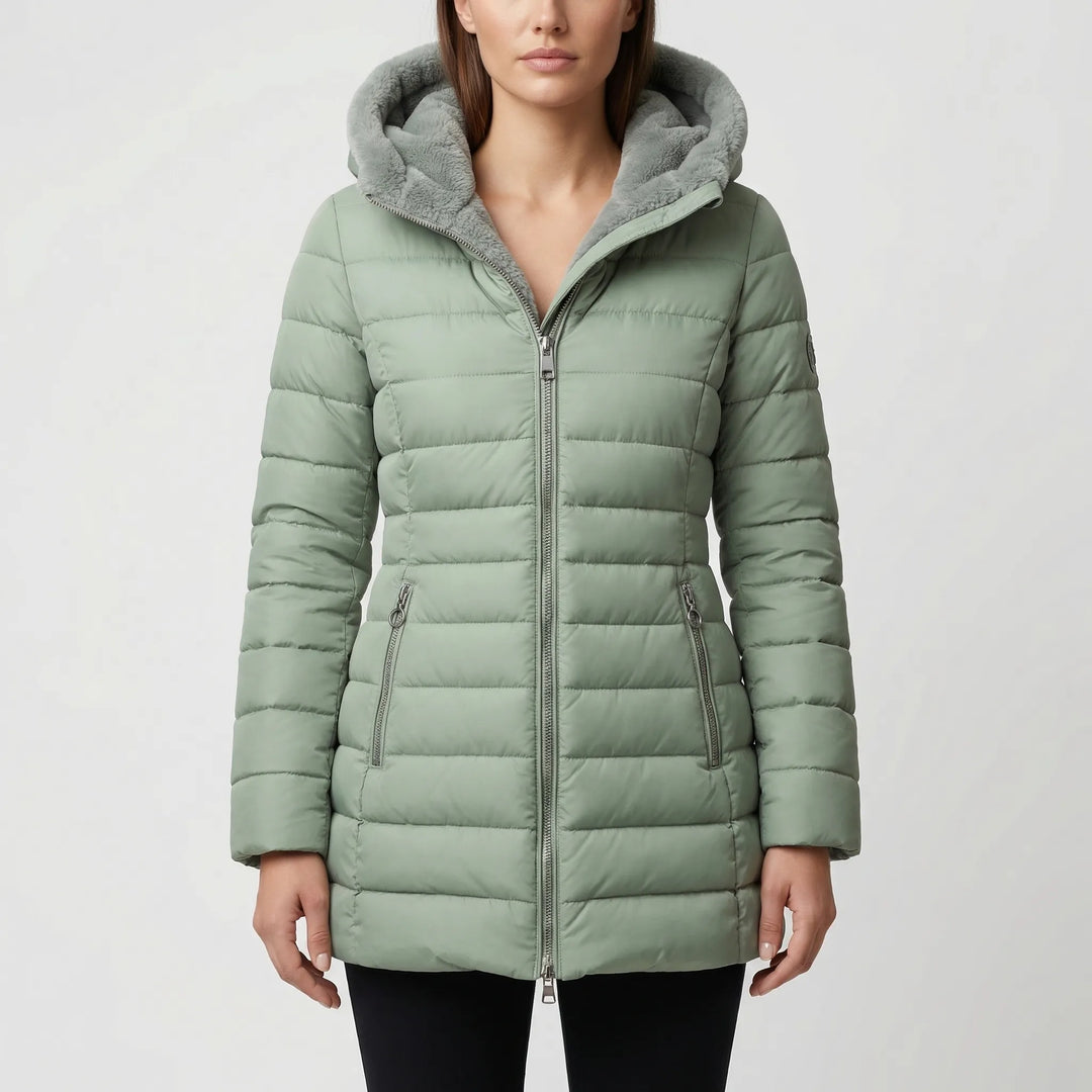 Frostlyne - Quilted Hooded Mid-Length Winter Jacket