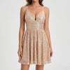 V-Neck Sequin Spaghetti Strap Dress