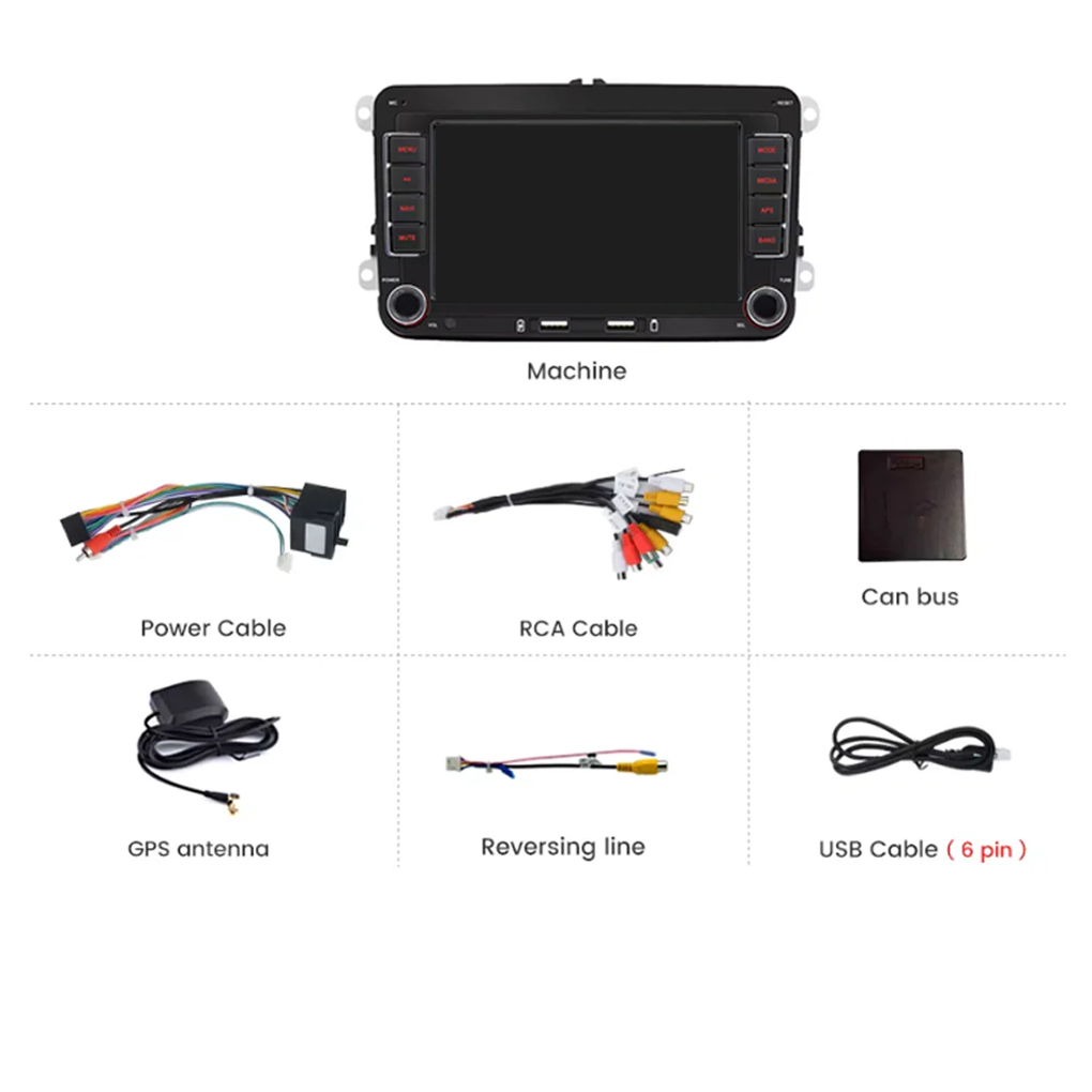 Volkswagen Polo Golf Caddy | CarPlay &amp; Android Auto | Plug &amp; Play