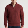 Half-Zip Ribbed Knit Sweater for Men