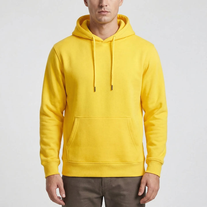 Hoodrix - Solid Color Pullover Hoodie For Men