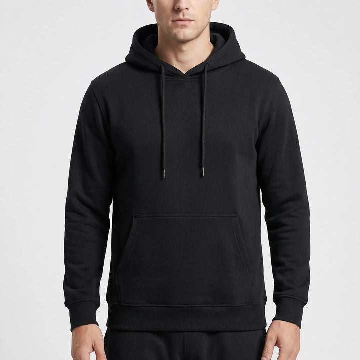 Hoodrix - Solid Color Pullover Hoodie For Men