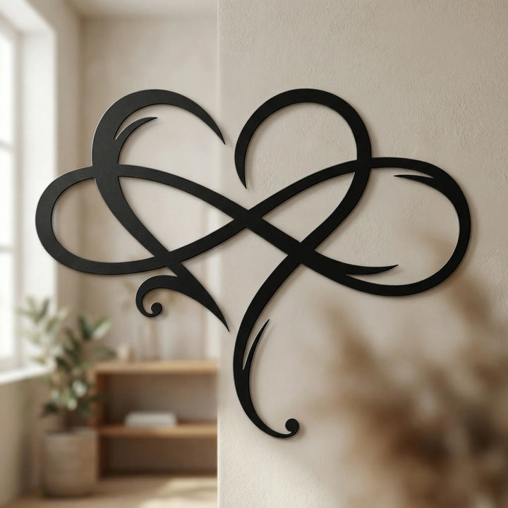 Infinvora - Infinity Heart Metal Wall Sculpture
