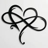 Infinity Heart Metal Wall Sculpture