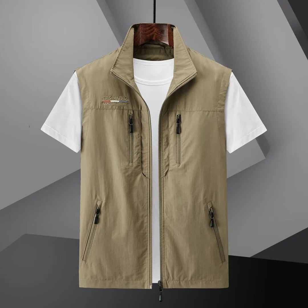 Multi-Pocket Utility Summer Travel Vest for Men