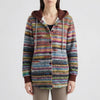 Hooded Button-Front Knit Cardigan
