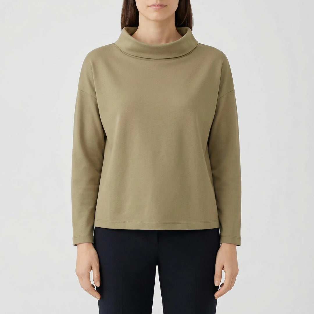 Lapelux - Half Turtleneck Relaxed Fit Top