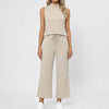 Matching Sleeveless Top And Wide-Leg Pants Set
