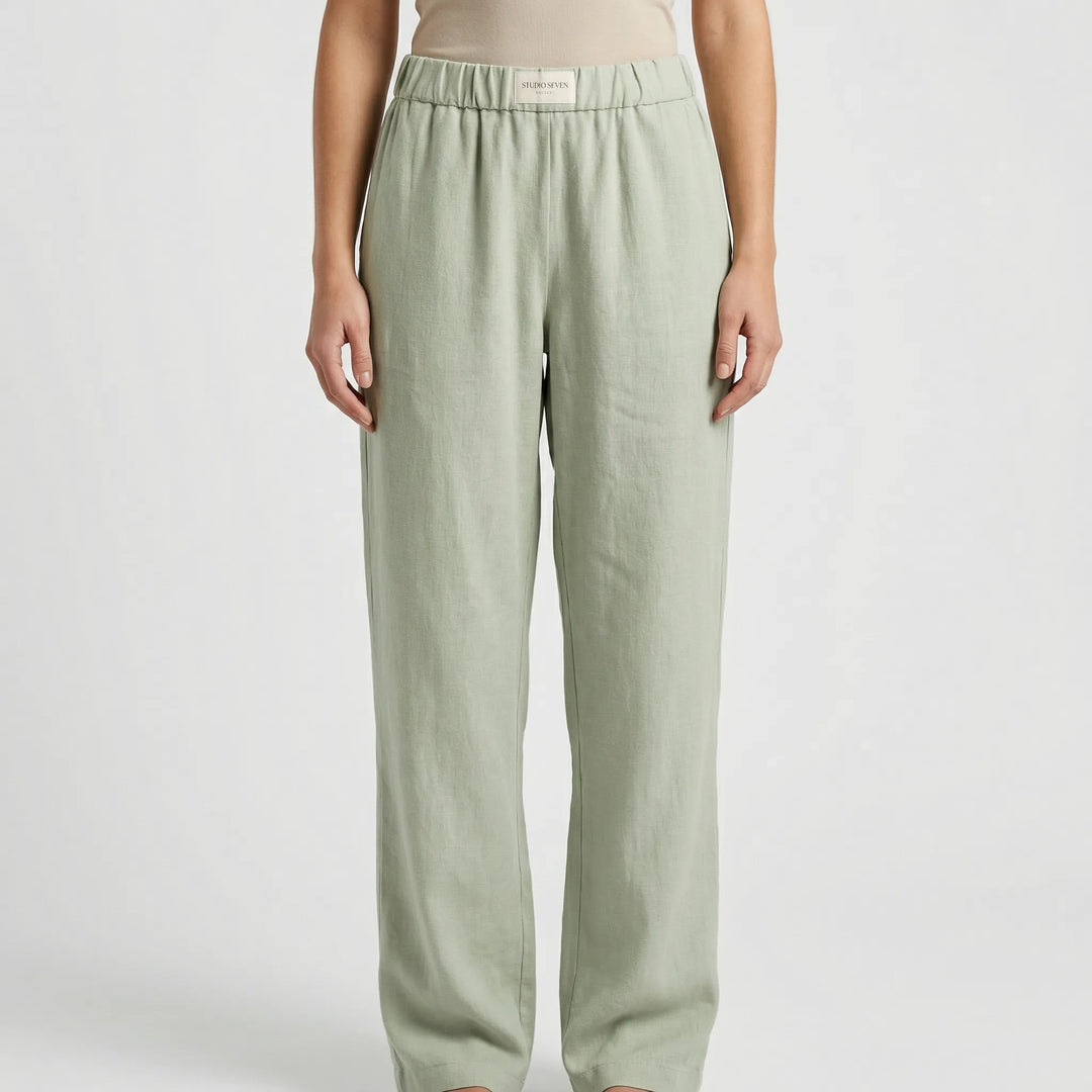 Lounvara - Relaxed Fit Elastic Waist Lounge Pants