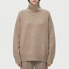 Oversized High-Neck Knit Sweater for Women