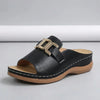 Open-Toe Wedge Slide Sandal for Women