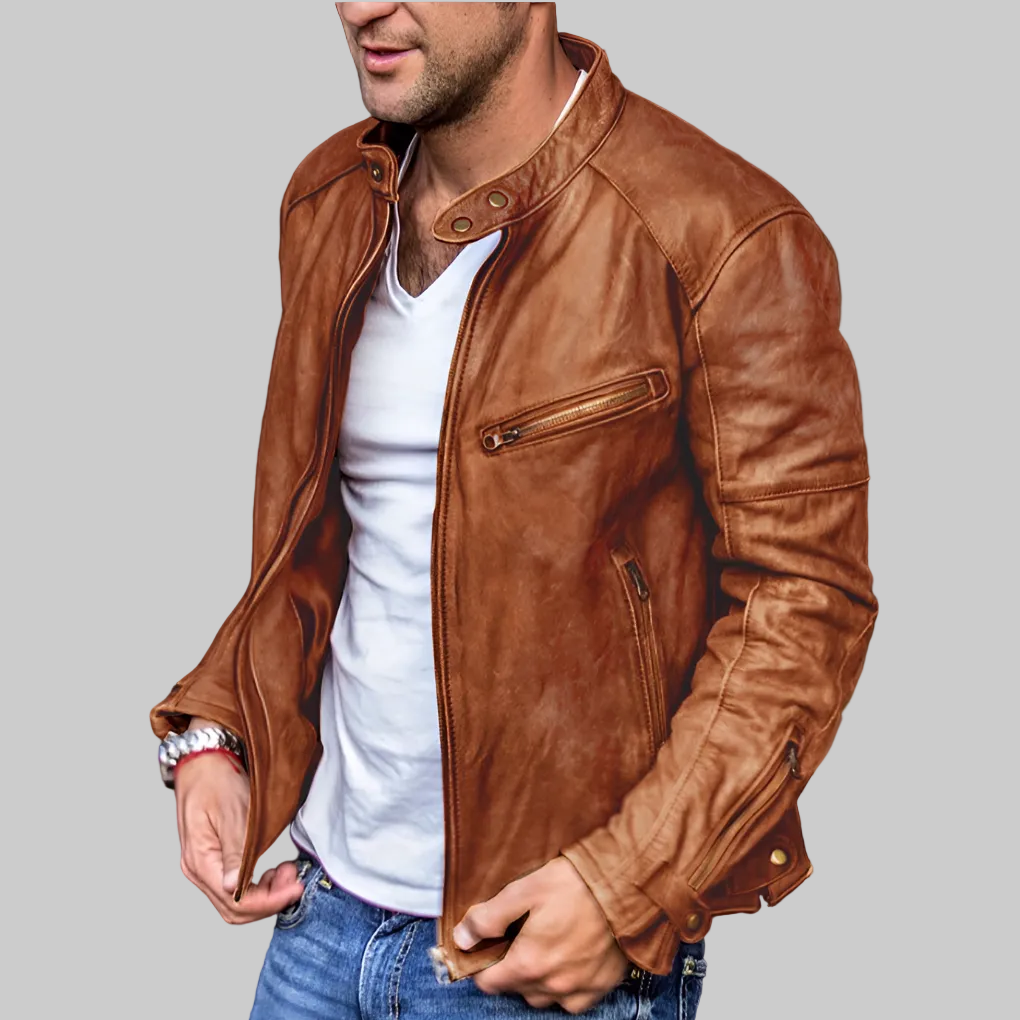 Elegant and Waterproof Leather Jacket for Men
